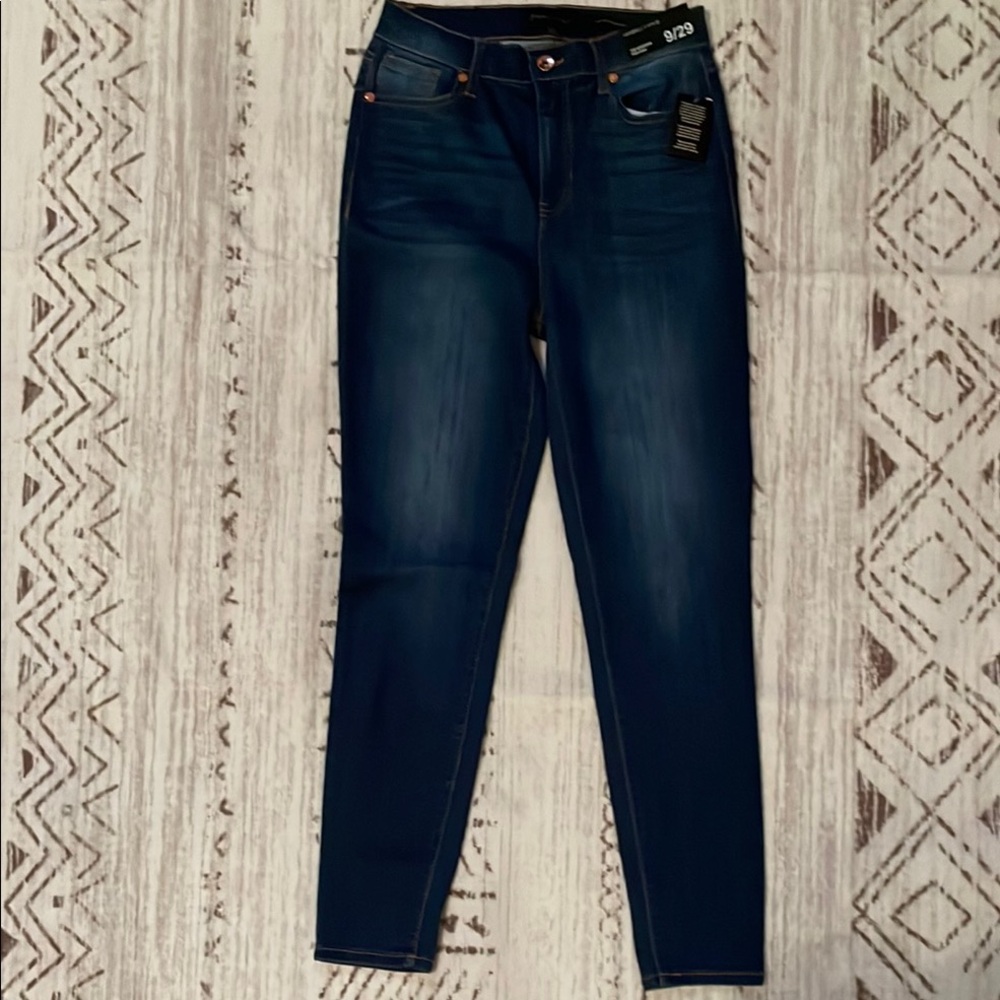 Kendall & Kylie Indigo Blue Denim Skinny Jeans Size 29 Dark Wash High Rise Waist